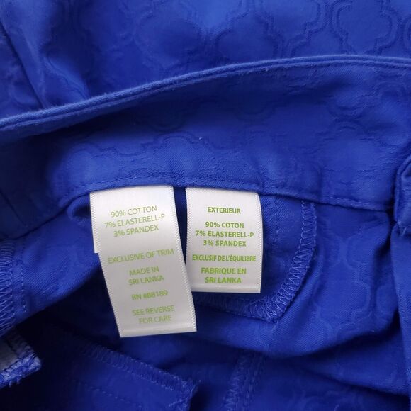 Lilly Pulitzer Womens Gardenia Shorts Brilliant Blue 9 Inch Style 2403 Size 0 - Picture 8 of 10